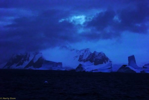 Antarctica at night