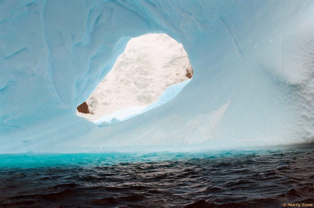 Looking through an iceberg
