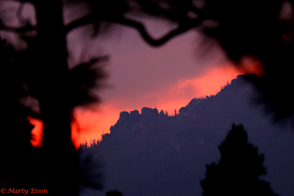 Sunset Over The Bitterroot Mountans